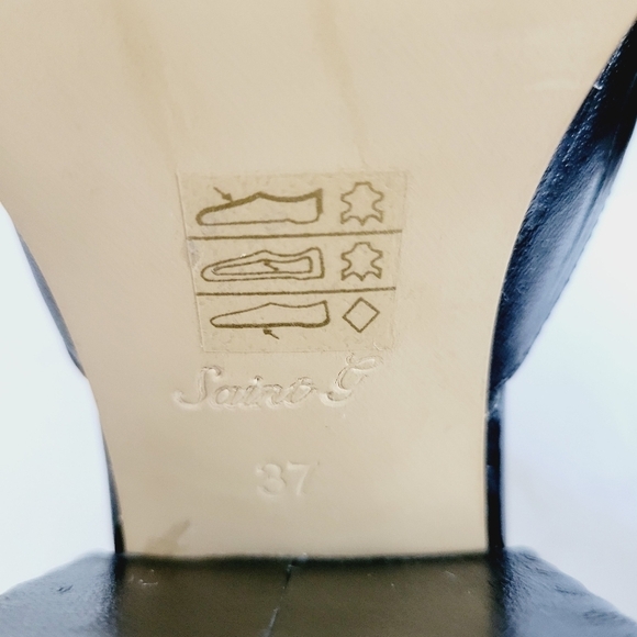 NEW SAINT G Jasmine Black Leather Heeled Loafer Size 7 - Picture 8 of 9